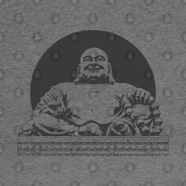 Buddhism Art Black Color by Botak Solid Art